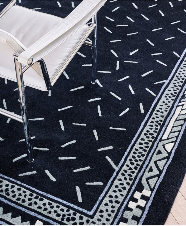 Décoration Trasimene Tapis Noir En Laine