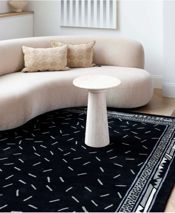 Décoration Trasimene Tapis Noir En Laine