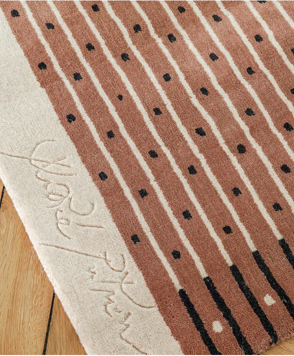 Décoration Exclamation Tapis Rose En Laine