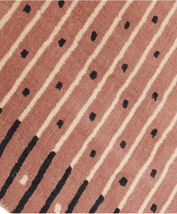 Décoration Exclamation Tapis Rose En Laine