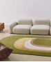 Décoration Spirit Tapis Vert En Laine Et Soie Végétale