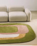 Décoration Spirit Tapis Vert En Laine Et Soie Végétale