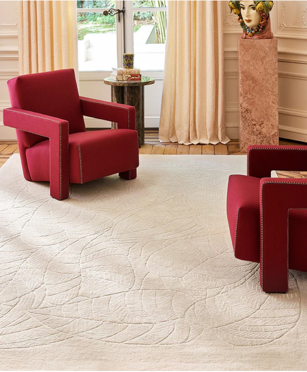 Décoration Eden Tapis Blanc En Laine Tufté Main