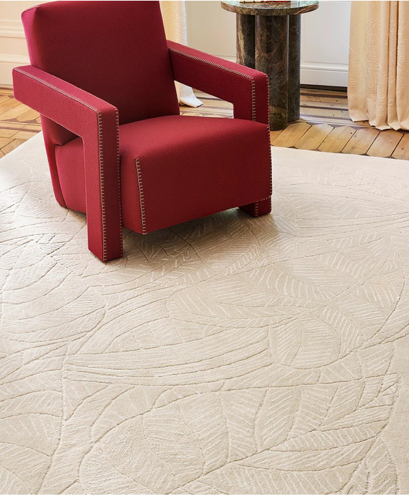 Décoration Eden Tapis Blanc En Laine Tufté Main
