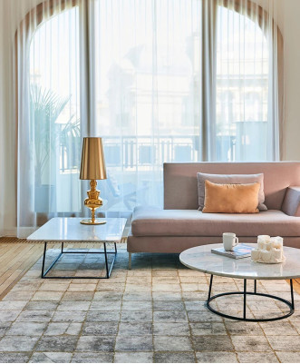 Décoration Ceramique Tapis Gris En Coton Et Laine