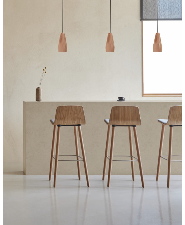 Tabouret Haut Varya Wood