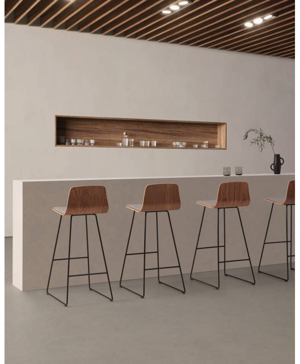 Tabouret Haut Varya Wood